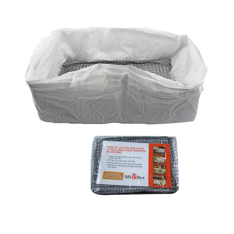 10Piece Large Disposable Cat Litter Filter Bags, Thick Plastic Sifting Litter Box Liners
