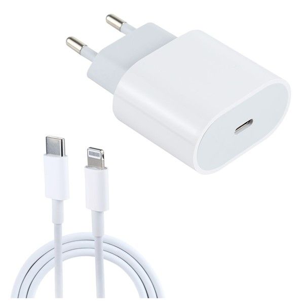 20 watts fast charger for iphone with USB-C to Lightning Cable