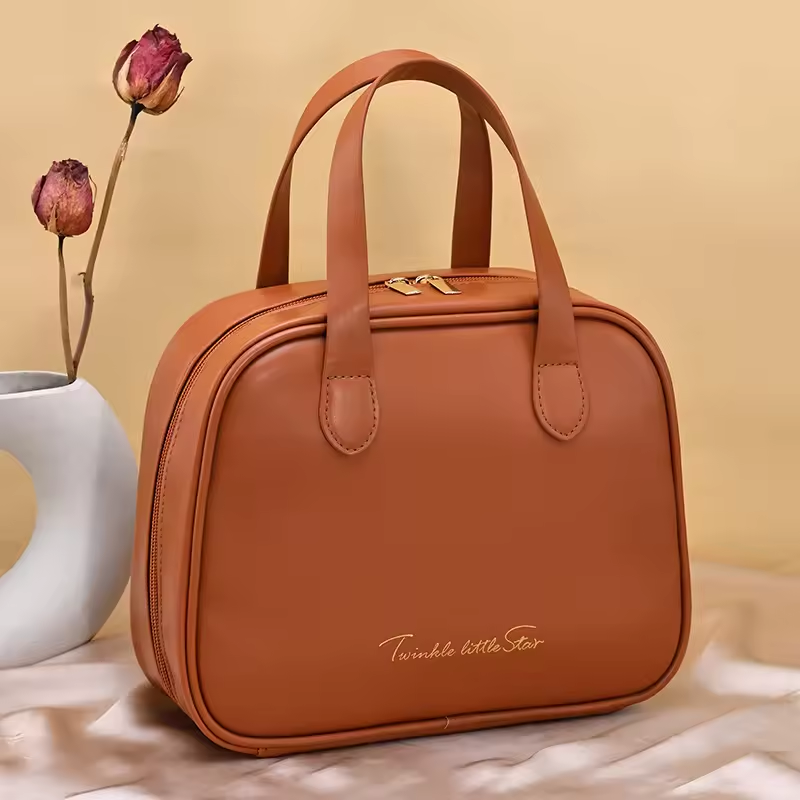 Large-capacity Makeup Box Waterproof PU Leather Toiletry Bag Girls' Handbag for Daily Travel Bag Multi-style