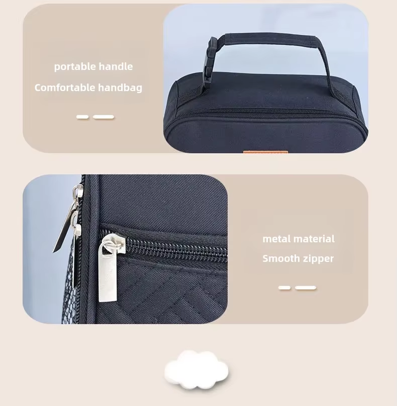 Minimalist Large Capacity Waterproof Insulated Lunch Tote Bag Secure Closure Easy Clean Design Office School Picnic