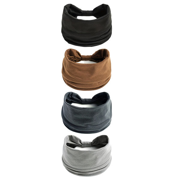 4-Pack Wide Non-Slip Headbands – Thick Yoga & Gym Hair Bands