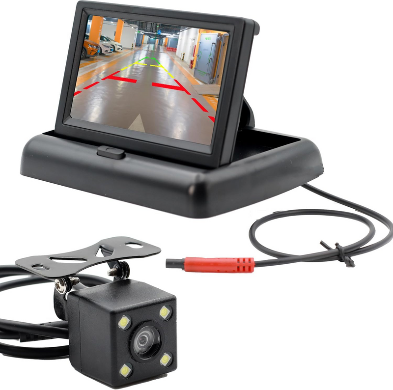 4.3 Inch TFT LCD Car Mirror Monito Rear View Reverse Backup Car LED Camera