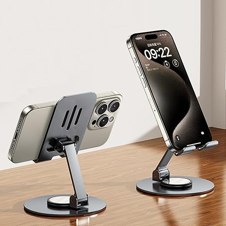 360° Foldable Phone Stand – Adjustable Desk Holder for iPhone & Android