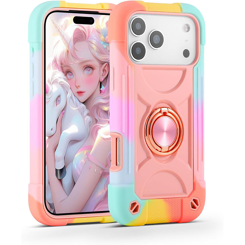 3 In1 Hybrid Armor Shockproof Phone Case for iPhone 17 Pro Max and 17 Pro