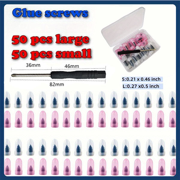 100-Piece Tire Repair Plug Kit- Mushroom Nails for Cars,Bikes & Motorcycles
