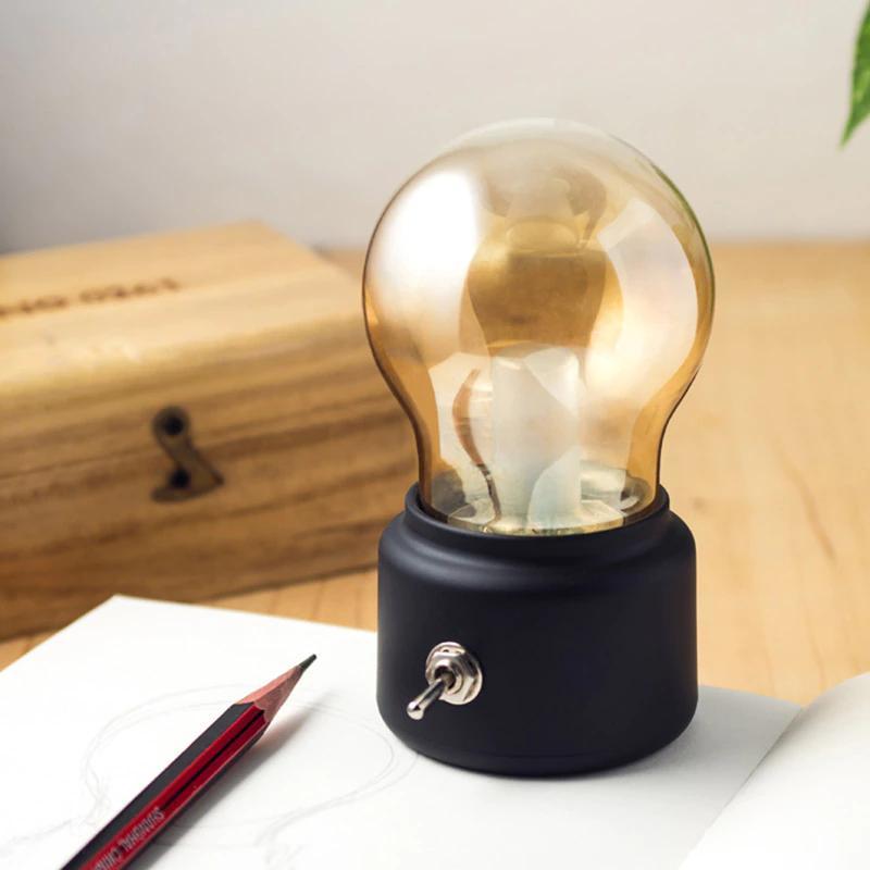 Vintage Lamp LED Night Light Bulb USB Battery