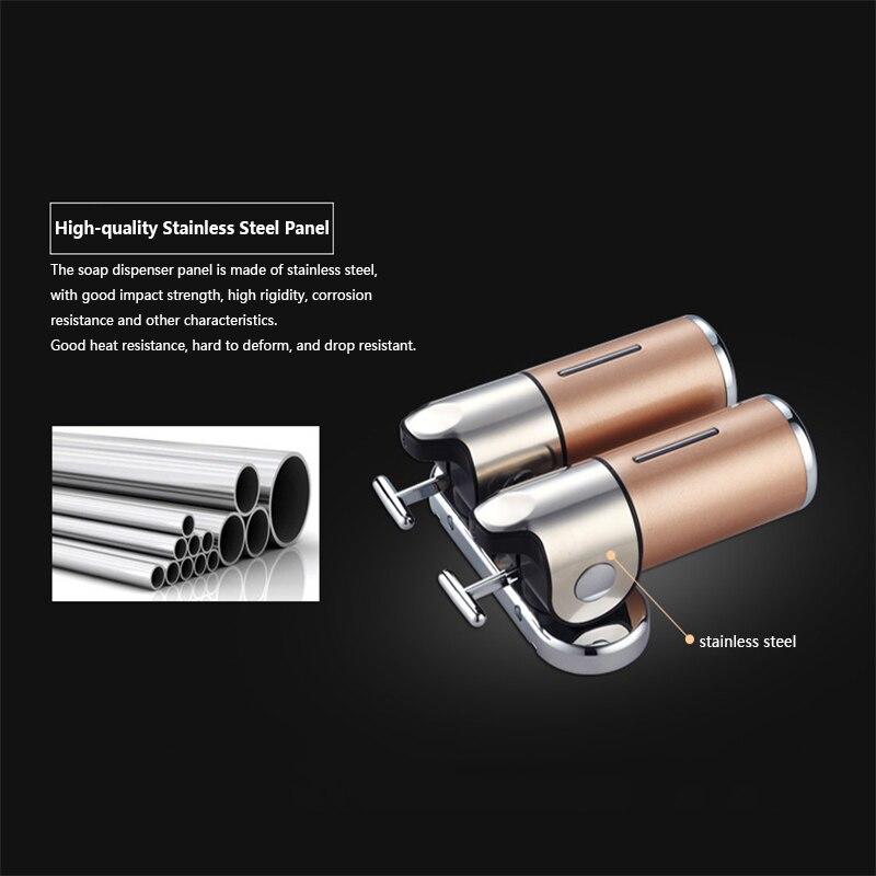 Double Soap Dispensers Stainless Steel Bottle
