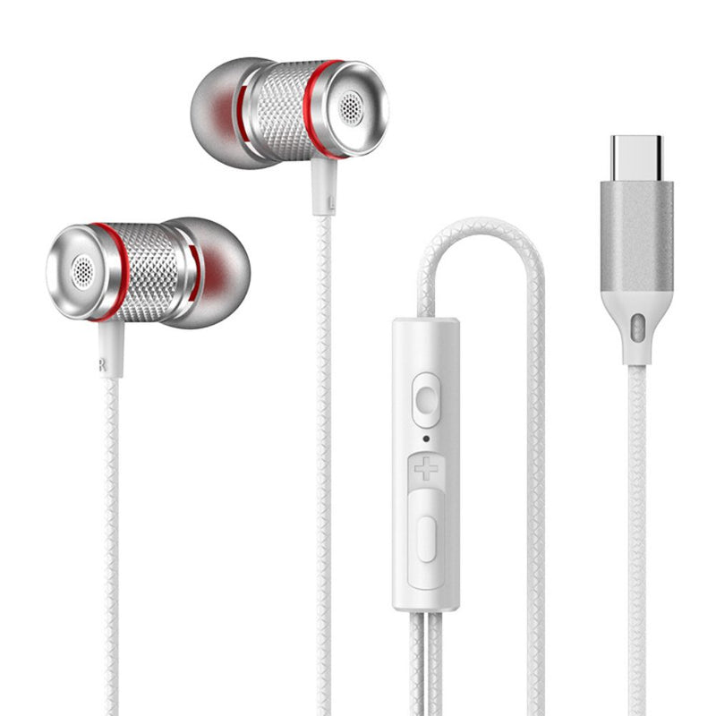 Type-C Headset 9D Bass Stereo Earbuds In-Ear Handsfree Earphones For Phones