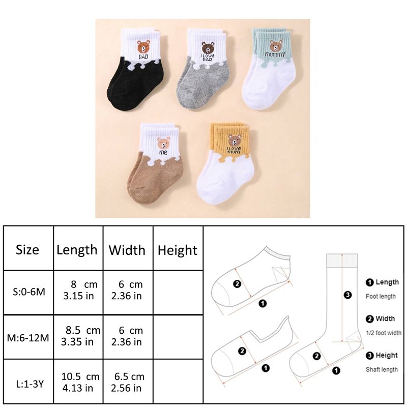 5 Pairs Baby Socks Low Cut Socks for Newborn Toddler Baby Socks