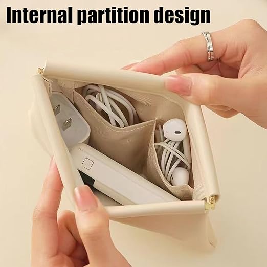 Multi-Compartment Electronic Organizer Pouch | Waterproof Travel Bag for Cables, Earphones & Chargers