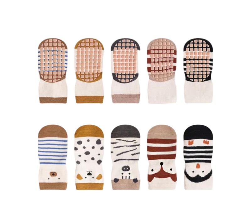 5 Pairs Kids Non-Slip Socks Baby Floor Breathable for Toddler Children