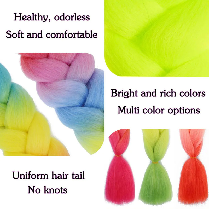 Dreadlock Wigs for Woman: Long Hair with Ombre Color and Braided Extensions