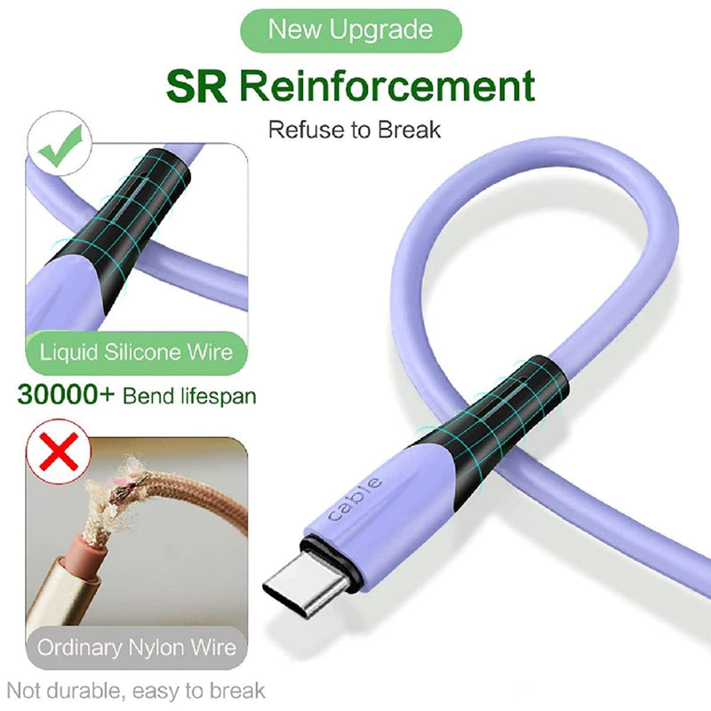 3 in 1 Multiple USB Charger Cable Charger with IP/USB C/Micro USB Port