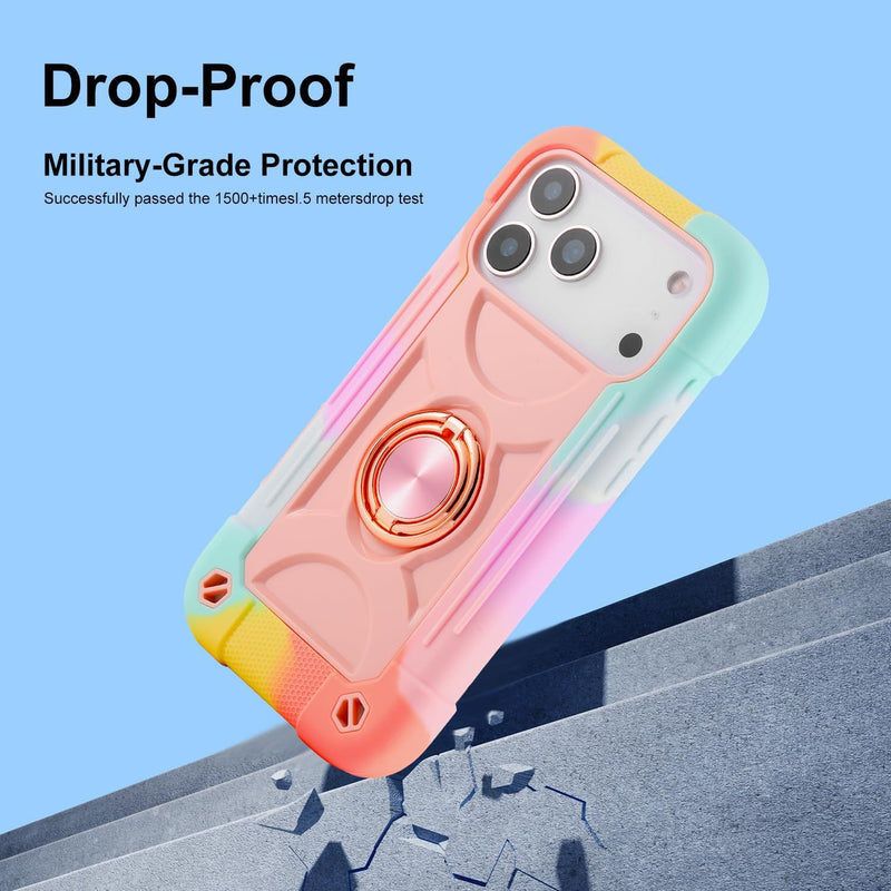 3 In1 Hybrid Armor Shockproof Phone Case for iPhone 17 Pro Max and 17 Pro