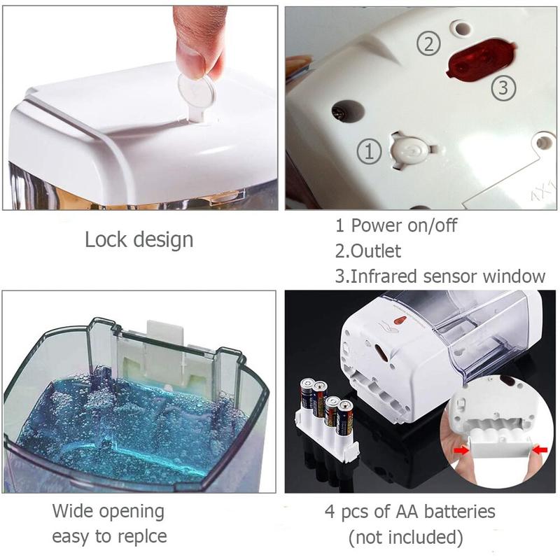 Zloog Bathroom Touchless Soap Dispenser Capacity 600ml