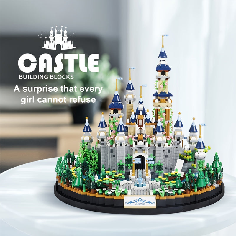 3600Pcs Fairy Tale Castle Building Blocks Set, Micro Diamond Bricks Model Kit, DIY Creative Toys for Kids Adults, Home Decor Display Gift