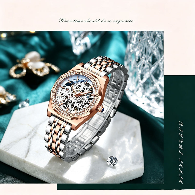 Chenxi Women's Skeleton Automatic Mechanical Watch