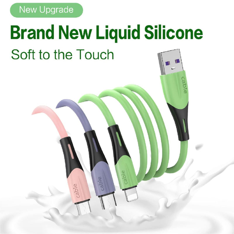 3 in 1 Multiple USB Charger Cable Charger with IP/USB C/Micro USB Port