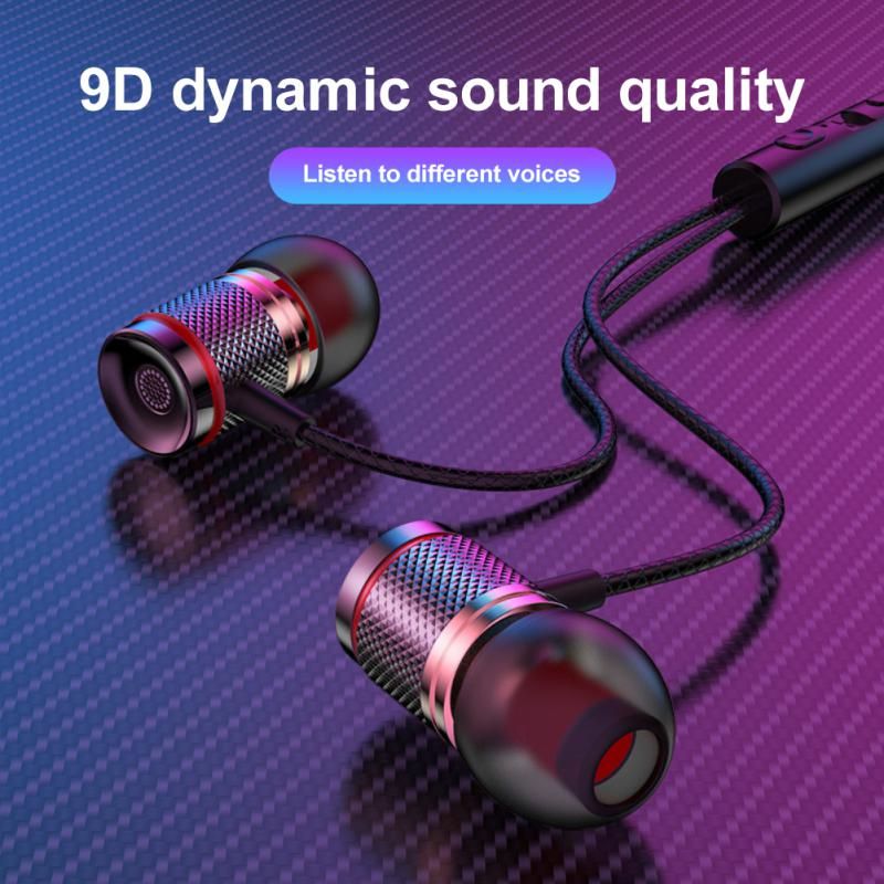 Type-C Headset 9D Bass Stereo Earbuds In-Ear Handsfree Earphones For Phones