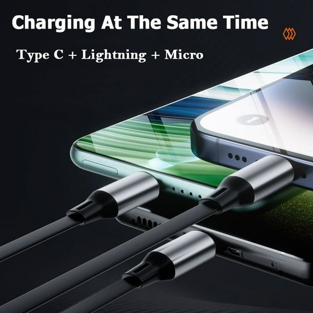 100W Retractable 3 in 1 Multi Type C Charger Cable to C Super Fast Charging