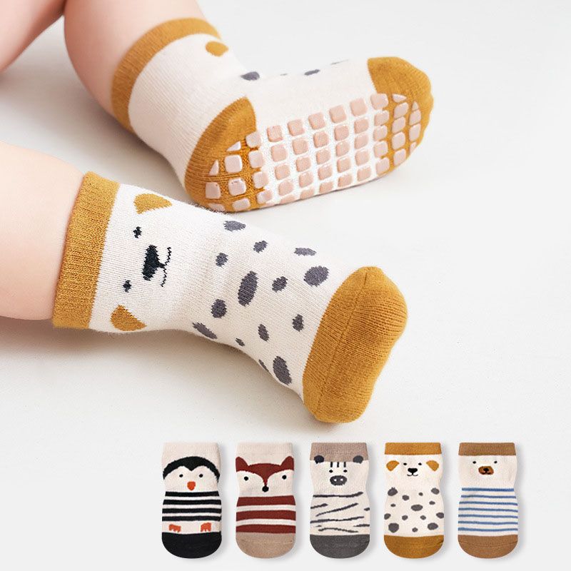 5 Pairs Kids Non-Slip Socks Baby Floor Breathable for Toddler Children