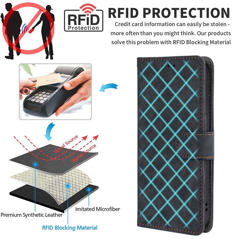 Flip Cover for Doogee Note 58 PU Leather Phone Case [RFID Blocking] With Hand Strap