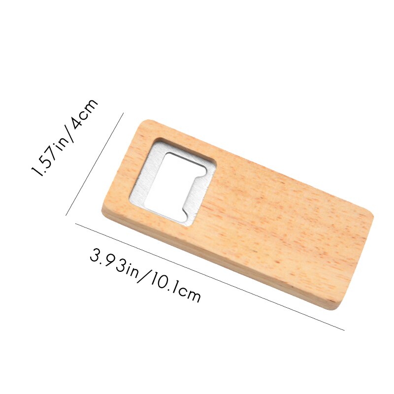 8 Pack Wood Beer Buttch Bottle Opener Wooden Handle Cover Stainless St