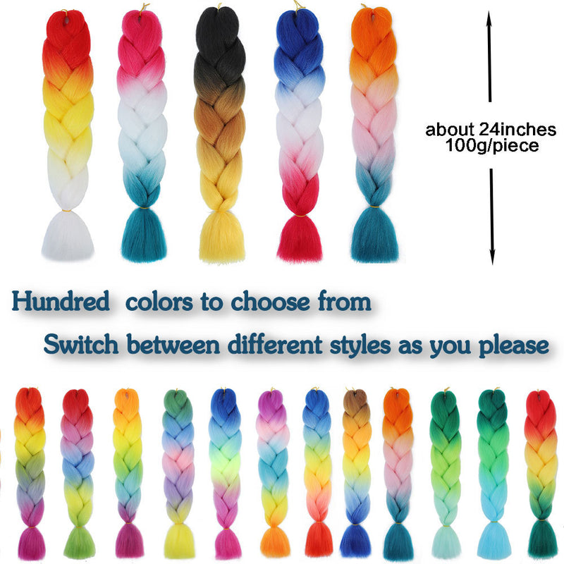 Dreadlock Wigs for Woman: Long Hair with Ombre Color and Braided Extensions
