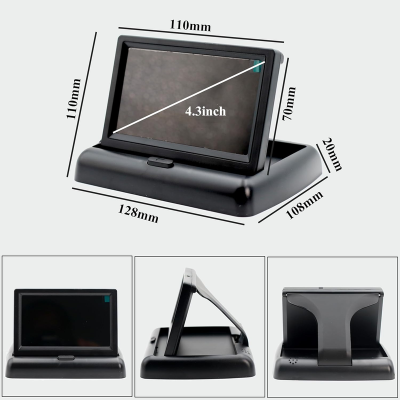 4.3 Inch TFT LCD Car Mirror Monito Rear View Reverse Backup Car LED Camera