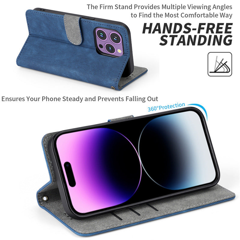 Flip Cover for Oukitel C62 Pro PU Leather Phone Case [RFID Blocking] With Hand Strap