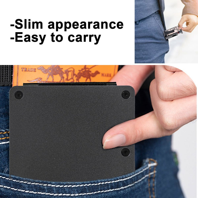 HardyComforts Men's Metal Wallet Credit Card Minimalist Wallet Card Holder