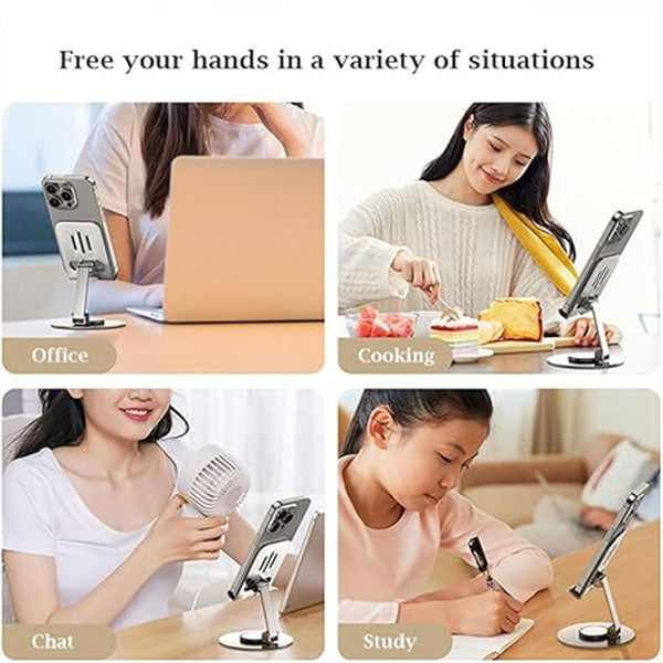 360° Foldable Phone Stand – Adjustable Desk Holder for iPhone & Android
