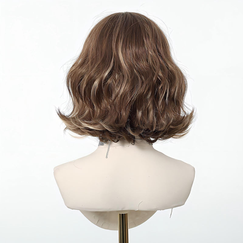 Short-Haired Full-Head Wig With Straight Bangs And a Bob Cut Wig