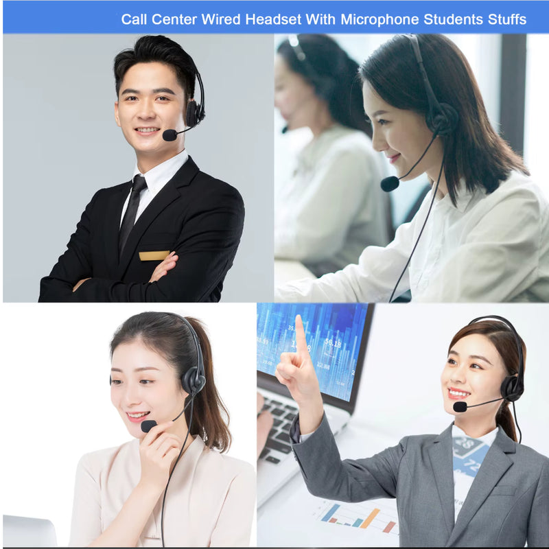 Wired Headset Wired Control USB Port With Microphone Headphone