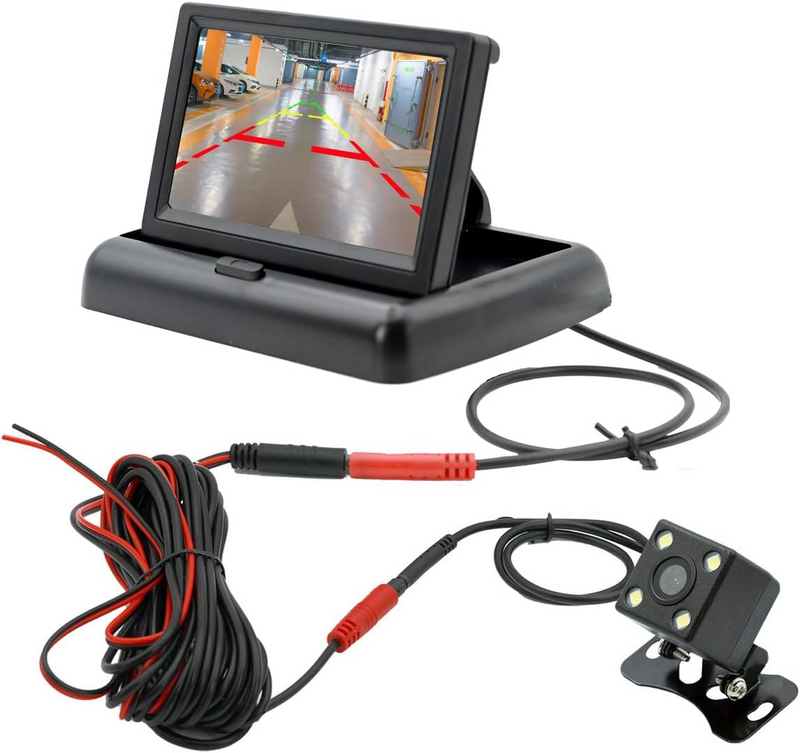 4.3 Inch TFT LCD Car Mirror Monito Rear View Reverse Backup Car LED Camera