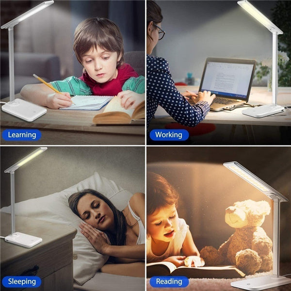 Foldable LED Table Lamp for USB Charging Touch Table Lamp