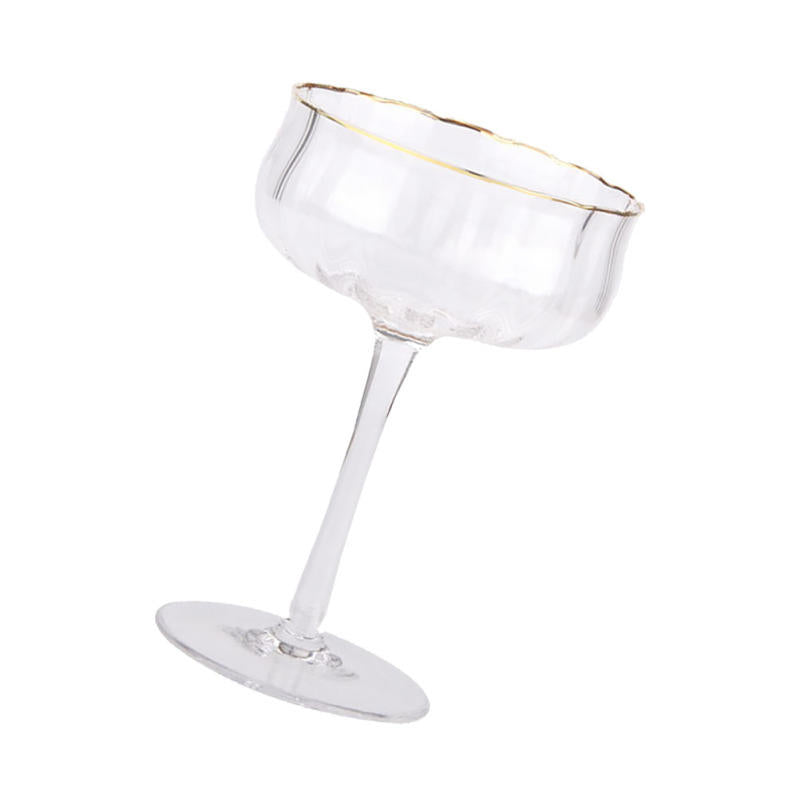 260ml Glass cup for Home Cocktails (Gold)