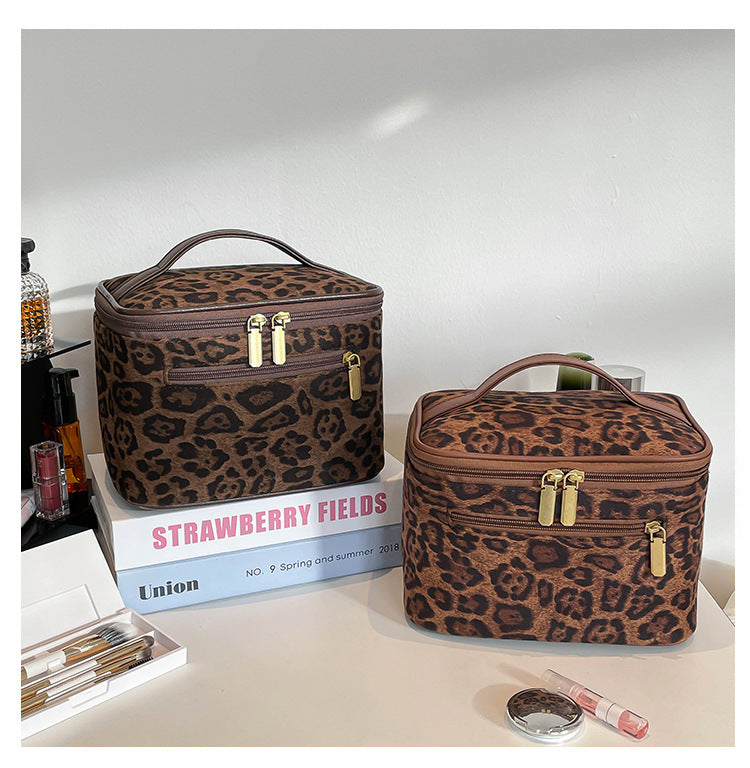 Leopard-Print Toiletry Bag