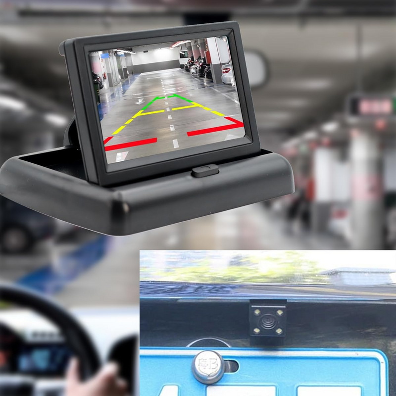 4.3 Inch TFT LCD Car Mirror Monito Rear View Reverse Backup Car LED Camera