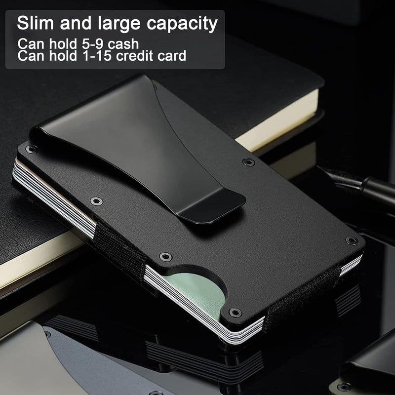 HardyComforts Men's Metal Wallet Credit Card Minimalist Wallet Card Holder