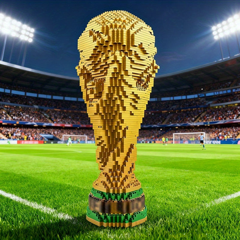 World Cup Trophy Micro Building Blocks Set with 12.6in , DIY