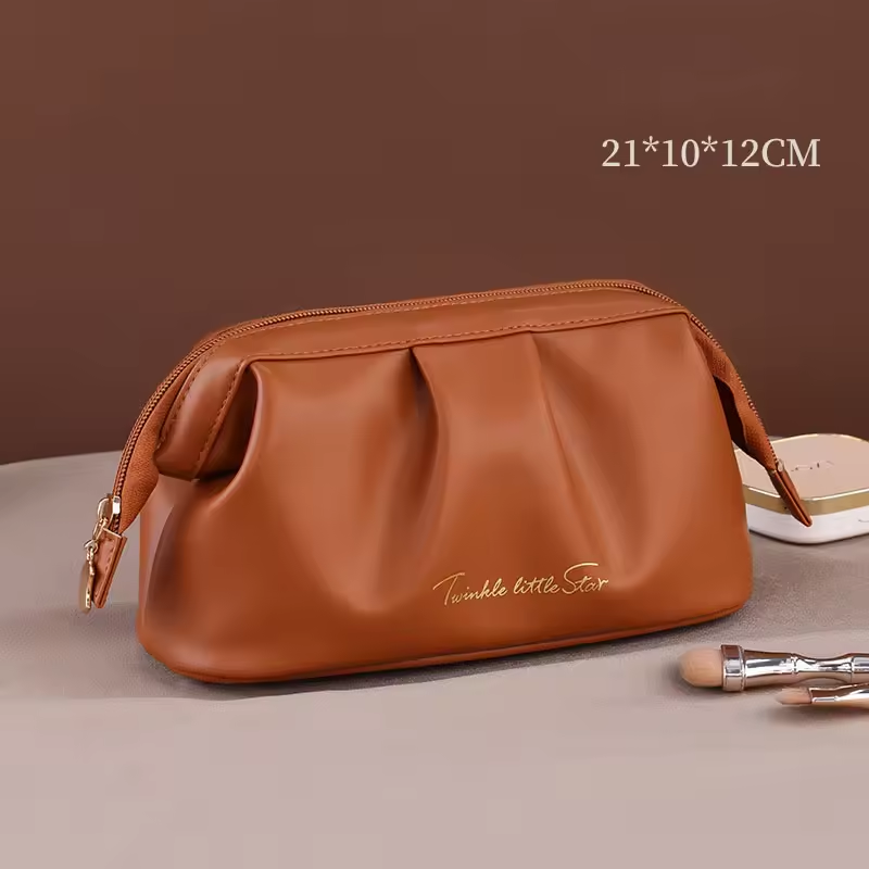 PU Womans Waterproof Multifunctional Storage Pouch Advanced Large Capacity Pouch Elegant Fashionable Hand Pouch
