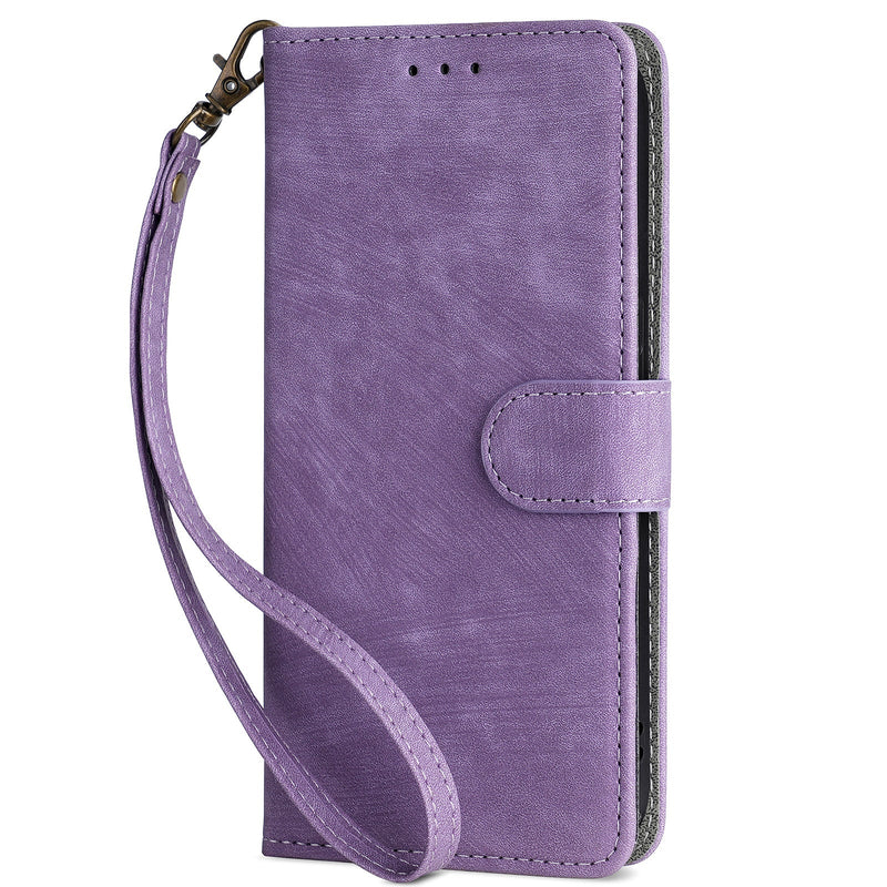 Flip Cover for iPhone 14 PU Leather Phone Case [RFID Blocking] With Hand Strap