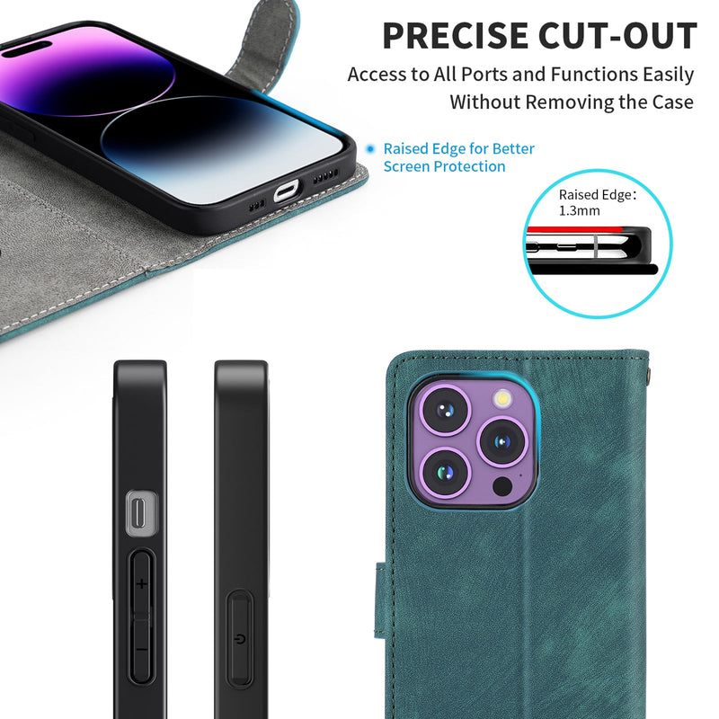 Flip Cover for Google Pixel 10 Pro PU Leather Phone Case RFID Blocking With Hand Strap
