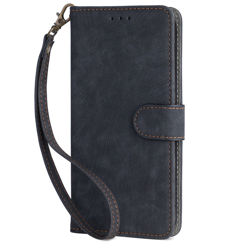 Flip Cover for iPhone 6 PU Leather Phone Case RFID Blocking With Hand Strap
