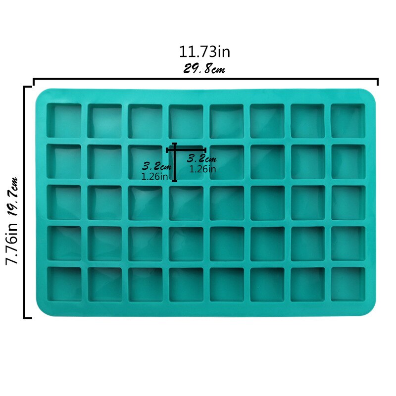 Mini 40 Grids Food Grade Silicone Molds Chocolate Ice Cream Ice - 1 PCS