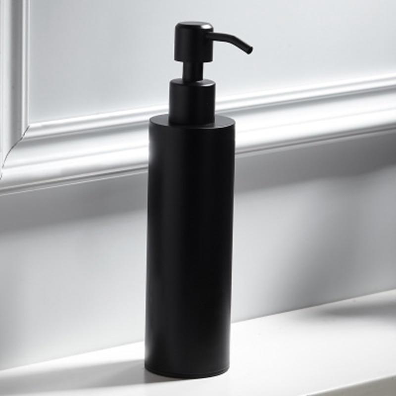 200ml Stainless Steel Soap Dispenser Round Pump Coated Black