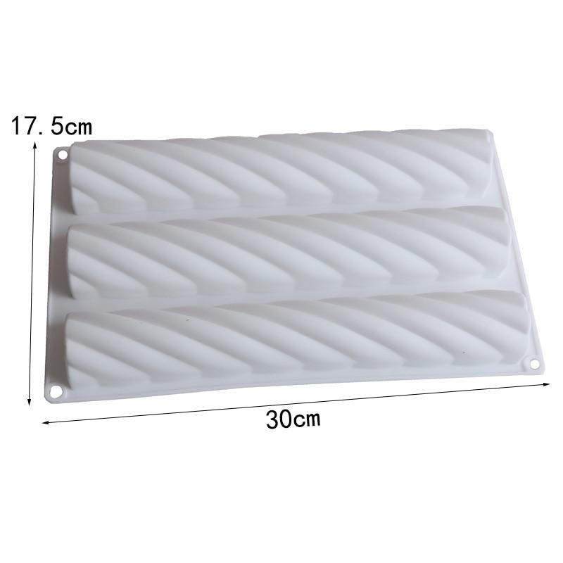 3 rolls silicone mouse cake molds