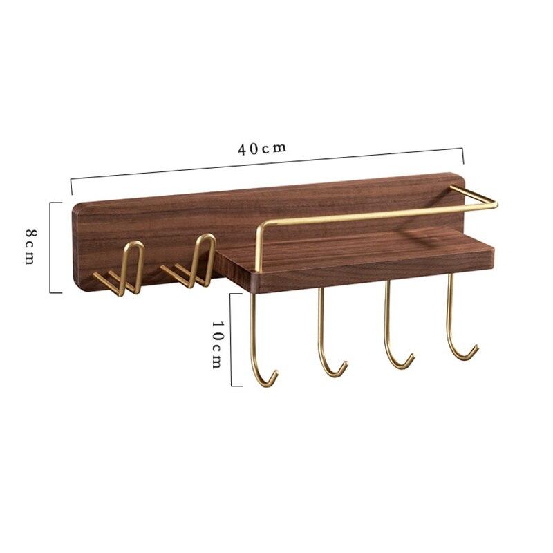 Multifunctional wall mount hanger in bathroom with hooks Hairdryer