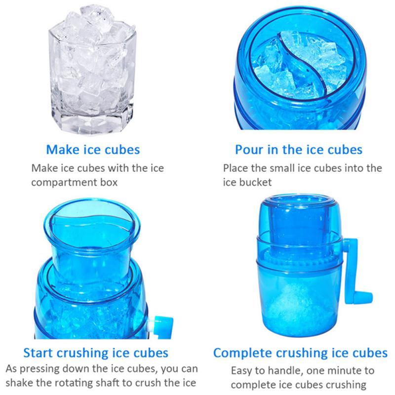 Mini Portable Kitchen Basket Hand Basket Smoothie Ice Crusher Transparent